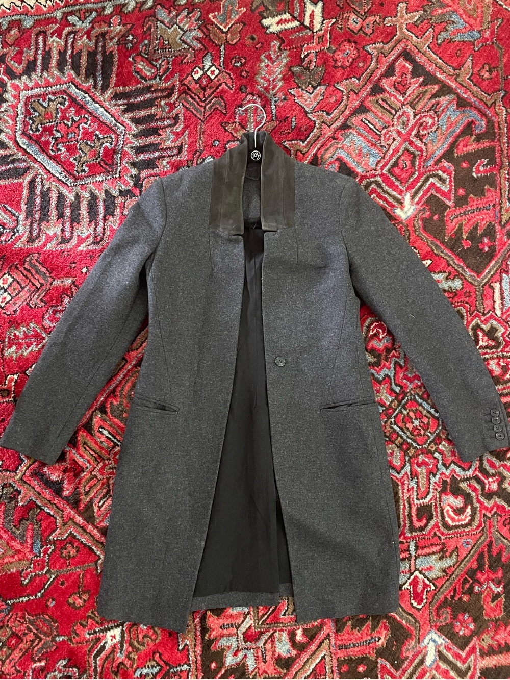 AllSaints Lyla Coat Italian Cloth 80% Wool Size 4